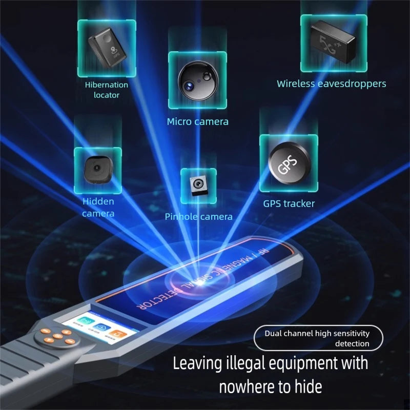 Anti-Spying Gadgets Device Scanner 50MHz-6GHz Car GPS Tracker Finder Spy Detector RF/TAG bluetooth wifi GMS GPS Signal Detection