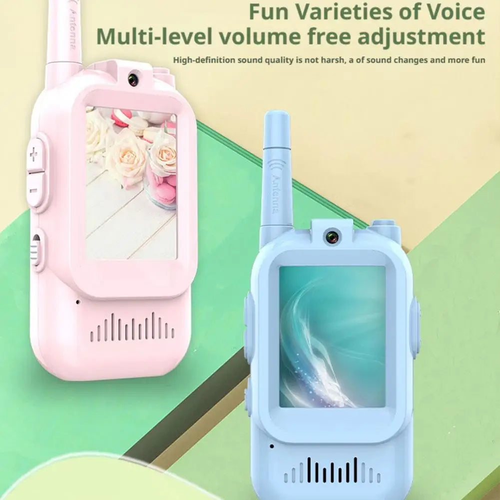 Hot! Technology Gift HD Screen USB-C Rechargeable Kids Video Walkie Talkie One-Click HD Call Intercom For Children Gadgets