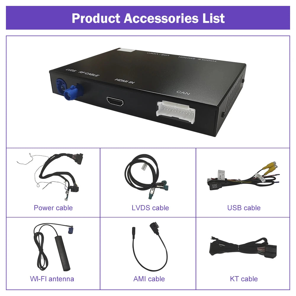 Road Top Wireless CarPlay for Audi Q7 2016-2019, Android Auto Interface Mirror Link AirPlay Bluetooth USB Player Camera