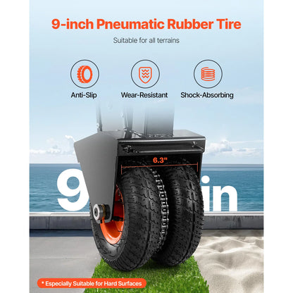 SucceBuy 500lbs Tongue Boat Trailer Dolly 13-23.2in Height Adjustable Manual or Electric Wrench Drive RVs Mover for Cargo Moving